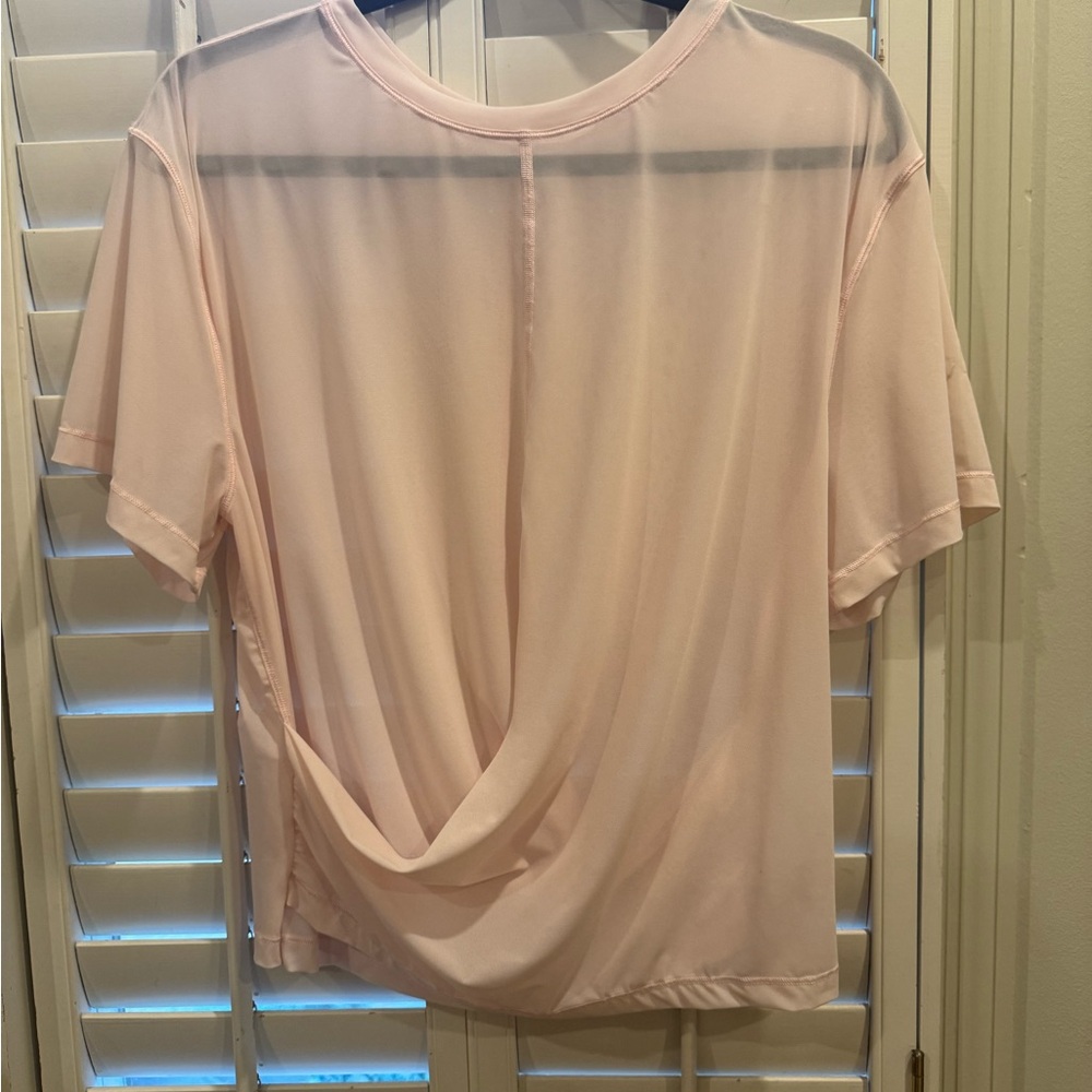Lululemon Light Pink Sheer Short Sleeve Top